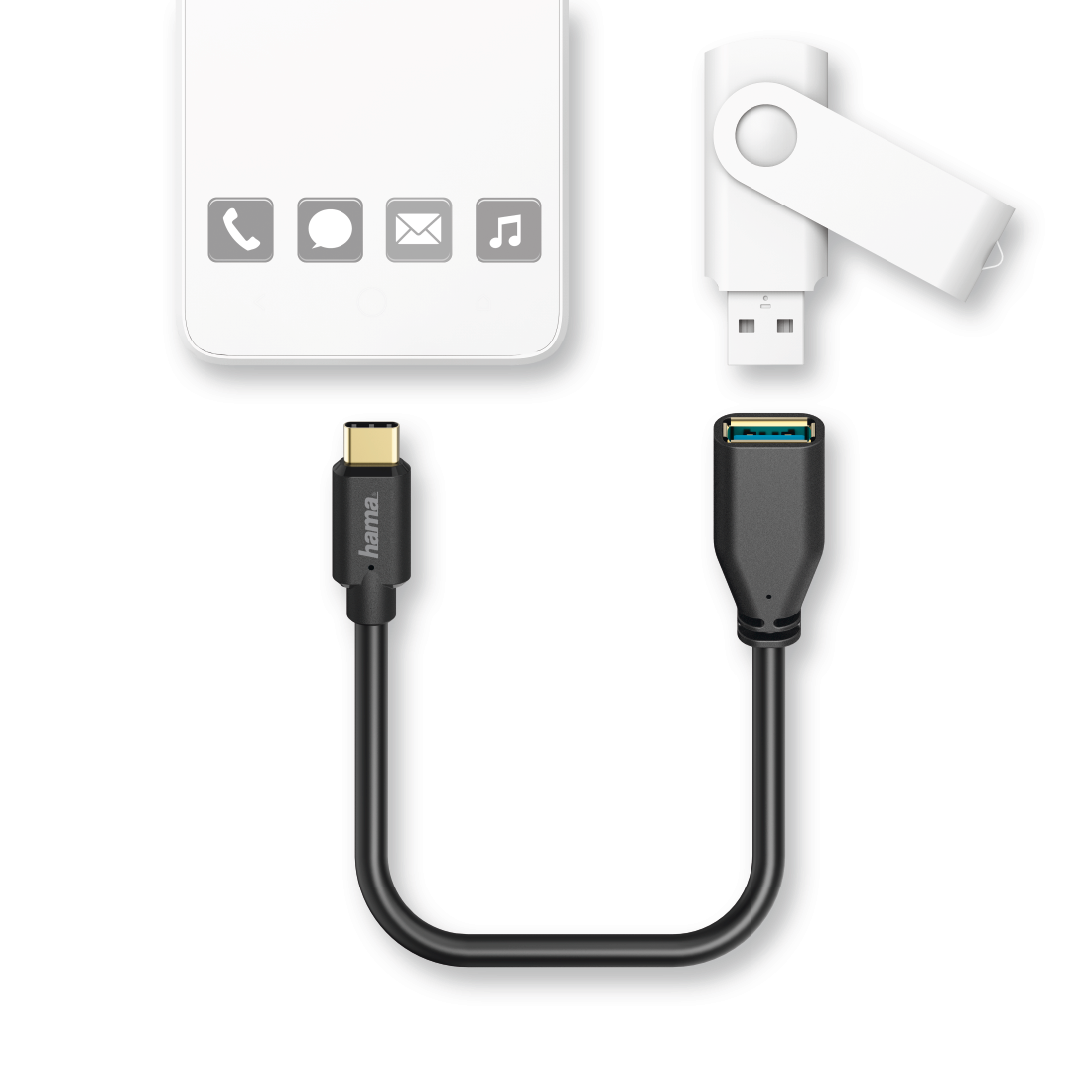HAMA 123590 USB 3. C-A CABLE 0.15M