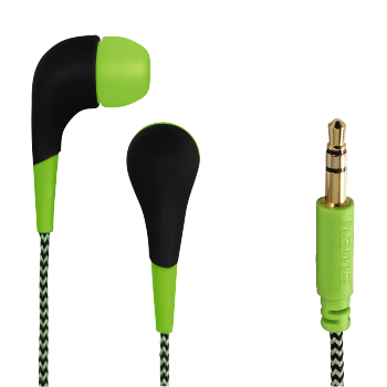 HAMA 135631"Neon" In-Ear Stereo Headphones, green