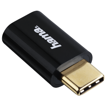 HAMA 135723 USB-C Adapter, USB 2.0, USB-C Plug – Micro-USB-B Socket, 480 Mbit/s