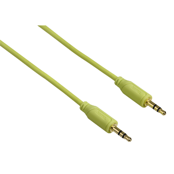 Hama 135782  "Flexi-Slim" 3.5 mm Audio Jack Cable, gold-plated, green, 0.75 m