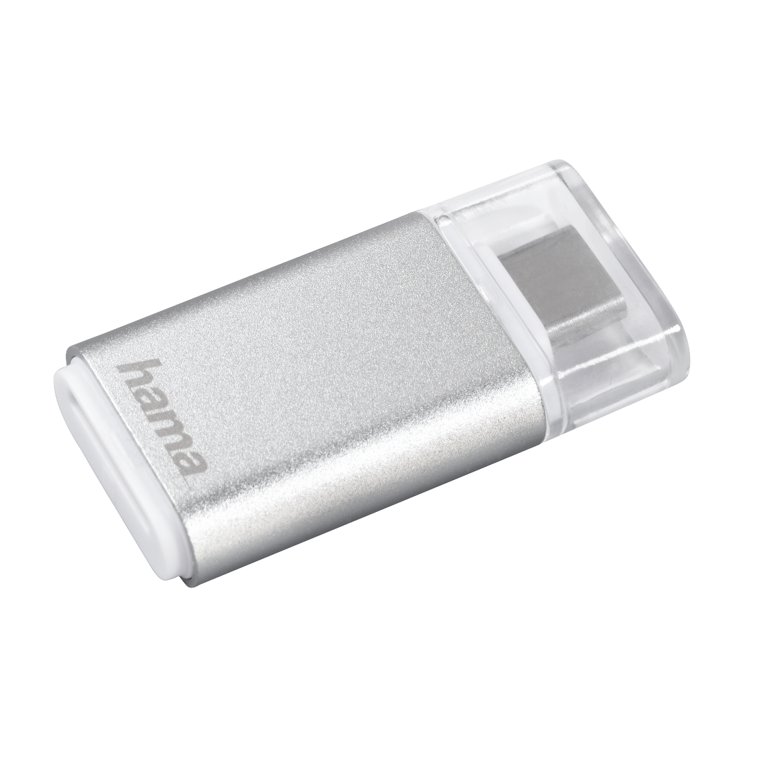 Hama 181020 USB 3.1 Type C OTG Card Reader, MicroSD - Silver