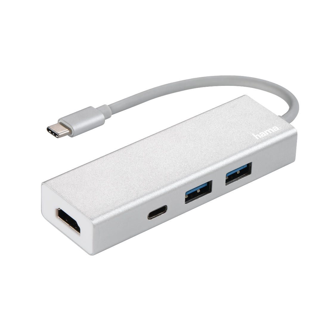 HAMA 135756 USB 3.1 TYP-C HUB 1:3 "ALUM",2XUSB-A, 2XUSB-C,HDMI™,BUS-POWERED