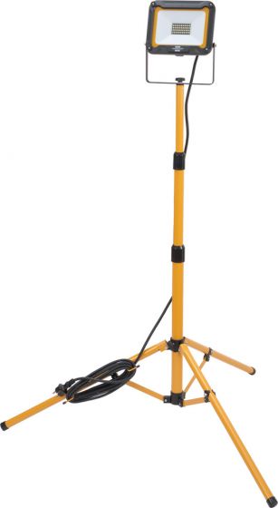 BRENNENSTUHL 1171253334 Tripod LED spotlight JARO 30W with 5m cable and BS plug 1363 (site light tripod IP65, work light tripod with 2930 lm)