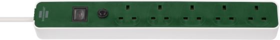 BRENNENSTUHL 1153253329 ECOLOR 5 WAY SOCKET WITH FUSE 3M