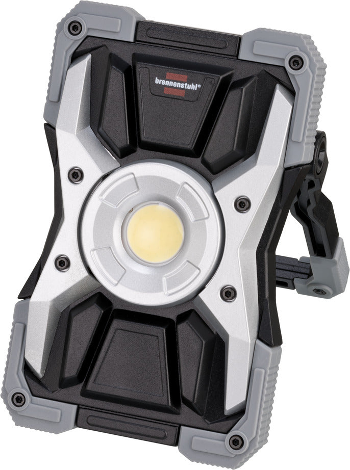 BRENNENSTUHL 1173100100 Mobile rechargeable LED Work Light RUFUS / LED Workshop Light outdoor (1500lm, 15W, 5 Modes, Powerbank, USB-Charger, made of die-cast aluminum)