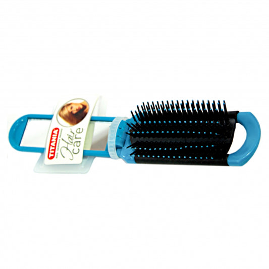 Titania 1775 Folding Hair Brush With Mirror
