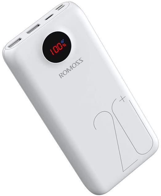 ROMOSS SW20PRO 20000mAh Type-C PD Portable Charger with LED Display, Compatible with Nintendo Switch, iPhone Xs/8 Plus etc