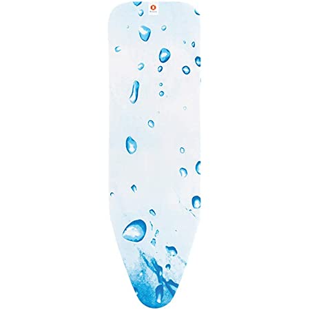 Brabantia 318160 Iron Table Cover B,124x38cm Cotton, 2mm Foam Ice Water
