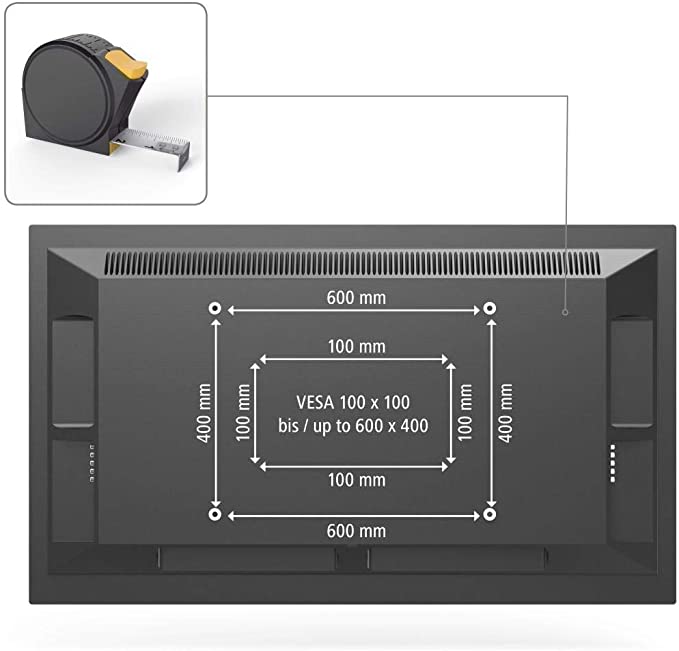 Hama 118064 FULLMOTION "Ultraslim" TV Wall Bracket, 600x400, 191 cm (75"), black
