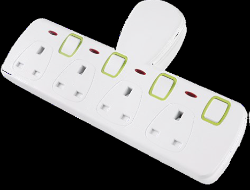 Kistenmacher EGK604B 4Way Wall Socket Adapter