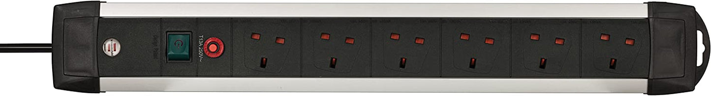 BRENNENSTUHL 1391003654 PREMIUM ALUMINIUM 4 WAY SOCKET 5M