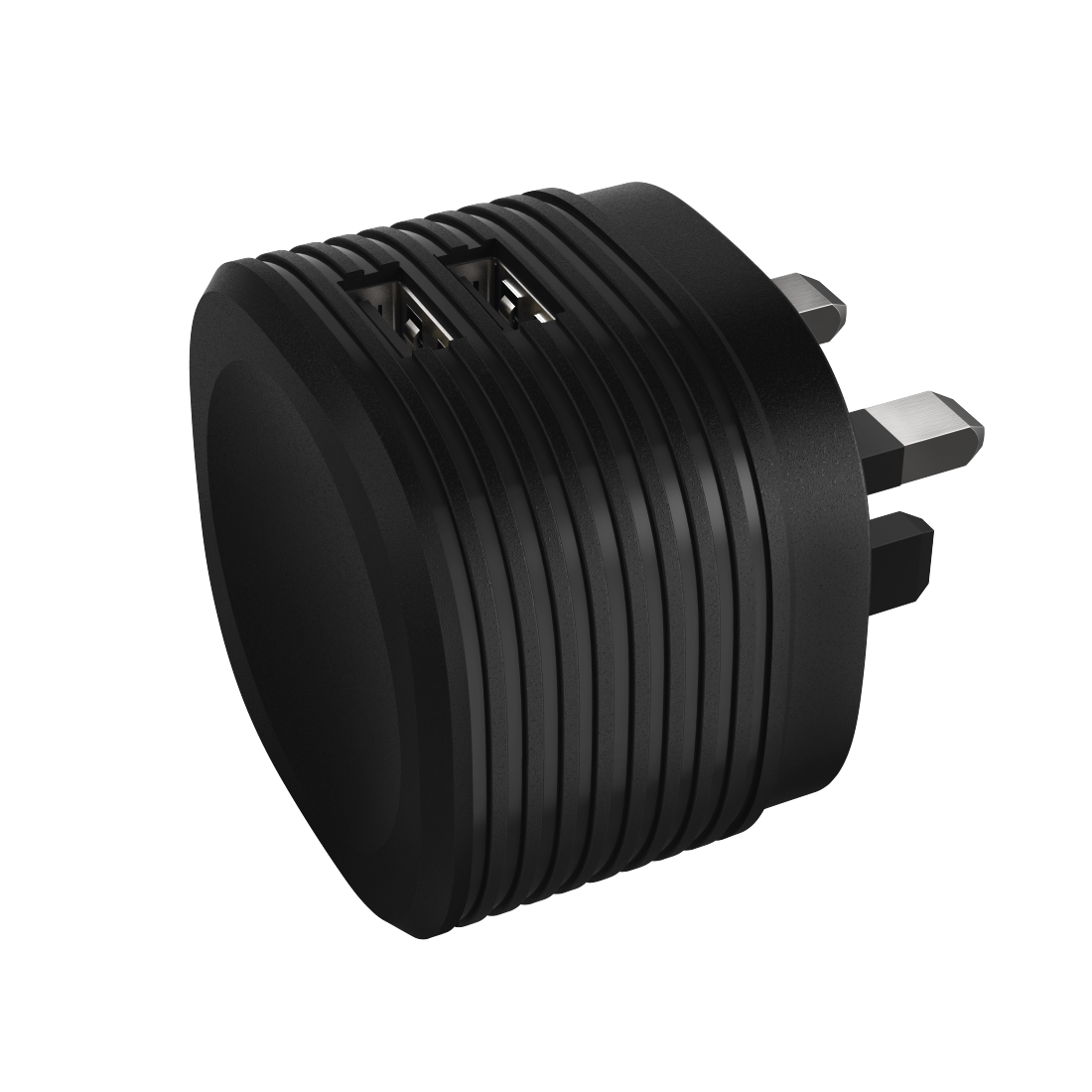 HAMA 73014150 "Dual" Charger, 2x USB, 2.4A with UK plug, black