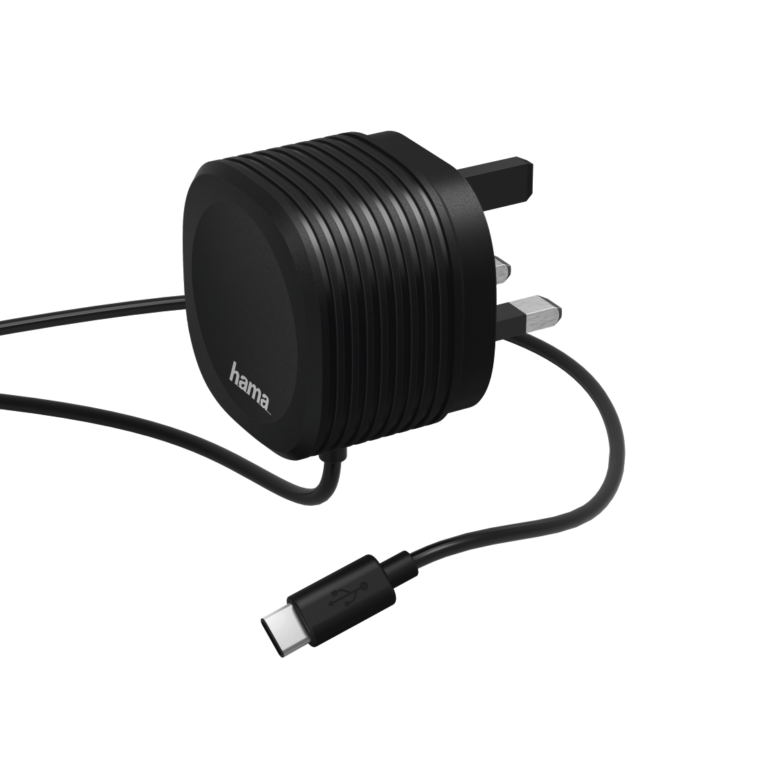 HAMA 73183213 Charger, Type C, 2.4 A, with UK plug, black