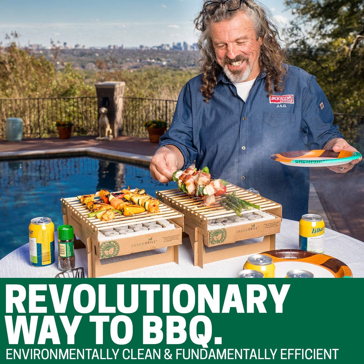 KISTENMACHER CasusGrill instant Single Use Biodegradable ECO-friendly BBQ Grill - Portable & Disposable