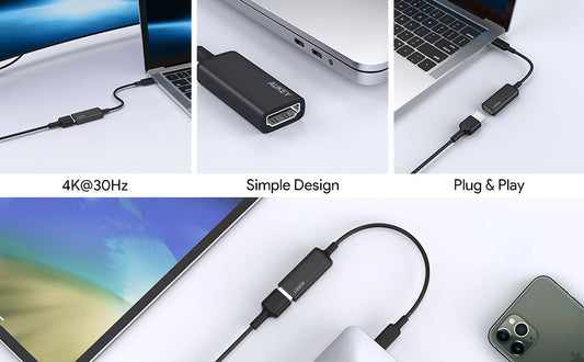 Aukey CB-A29 USB-C to HDMI Adapter CB-A29 - Black