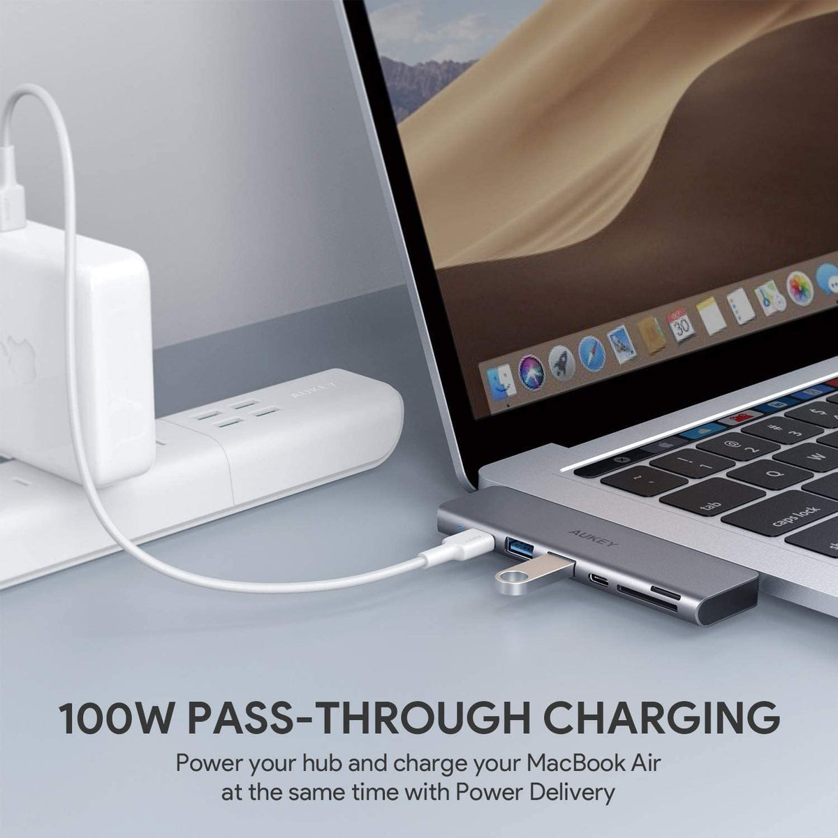 Aukey CB-C76 Thunderbolt 3 40Gbps 7 in 1 USB C Hub