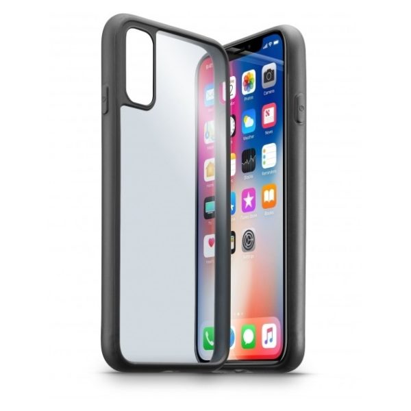 CELLULARLINE CONTOURCIPH8K BI-COMPONENT BLACK CASE IPH X