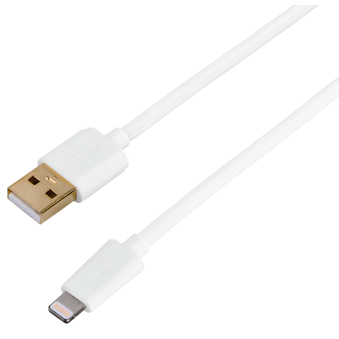 HAMA U6108988 Cable, USB - Lightning, white, 3ft, MFI