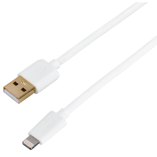 HAMA U6108988 Cable, USB - Lightning, white, 3ft, MFI