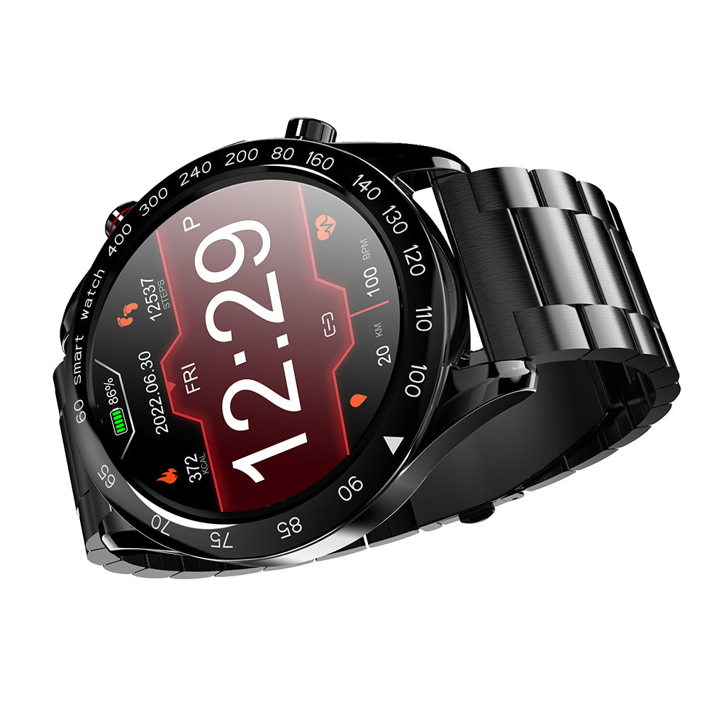 HiFuture FutureGo PRO Stainless-Steel Smartwatch - in Silver & Black