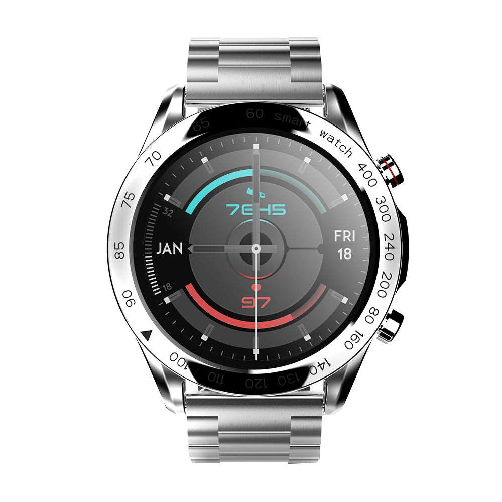 HiFuture FutureGo PRO Stainless-Steel Smartwatch - in Silver & Black